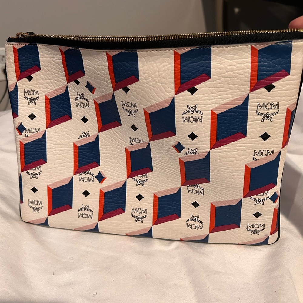 Authentic MCM large clutch